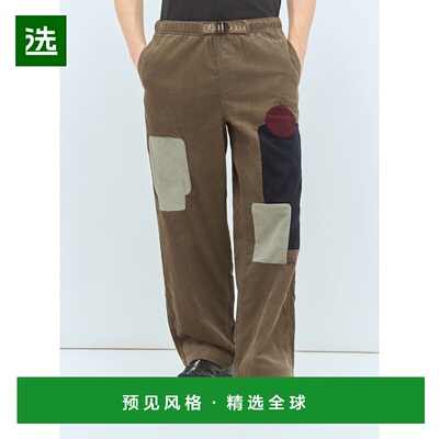 1h可退 香港直邮Brain Dead 男士 Cord Climber 拼布长裤 F24B110
