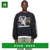 卫衣 1h可退 242923M20 黑色三角旗运动衫 男装 美国直邮 Rhude