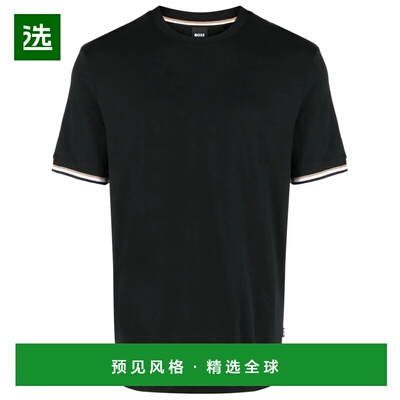 1h可退 香港直邮boss 雨果 男士 短袖圆领T恤 50501097 black黑色