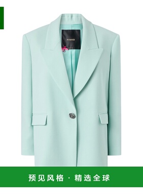 香港直邮PINKO 女士西服 106628A2Q2T14 SS2026 蓝色 单排扣西装