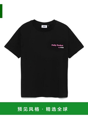 香港直邮GCDS 女士T恤 B1MM2305JH999 SS2025 黑色 Polly Pocket