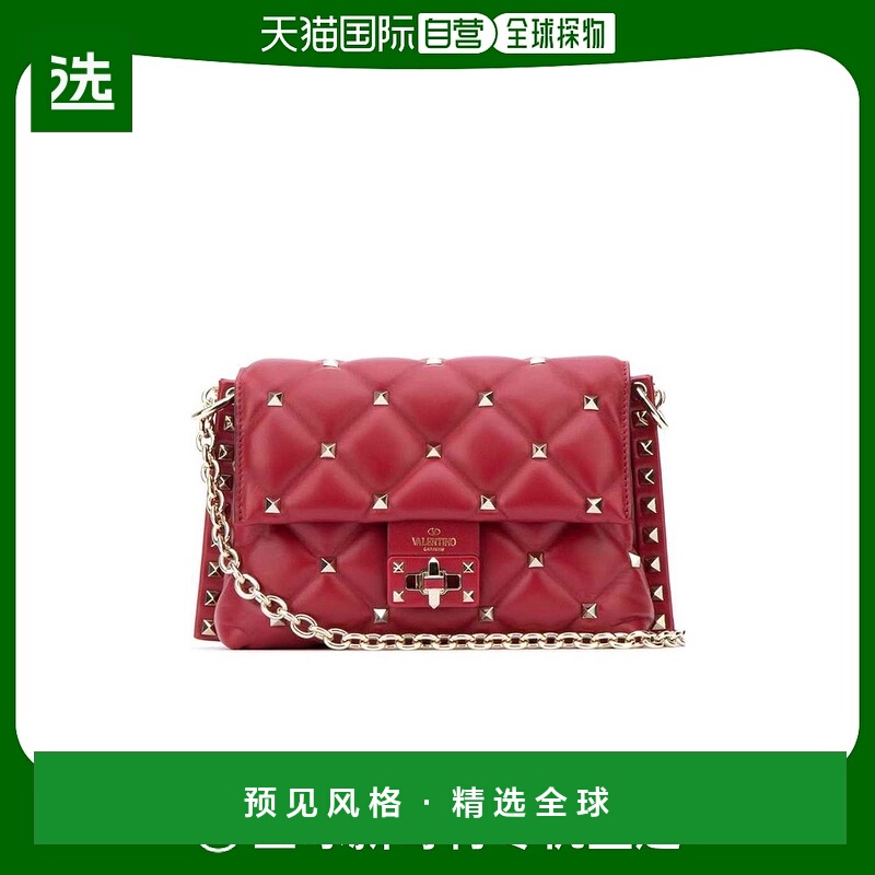 【99新未使用】香港直邮Valentino 宝石红铆钉单肩包 QW0B0C72NAP