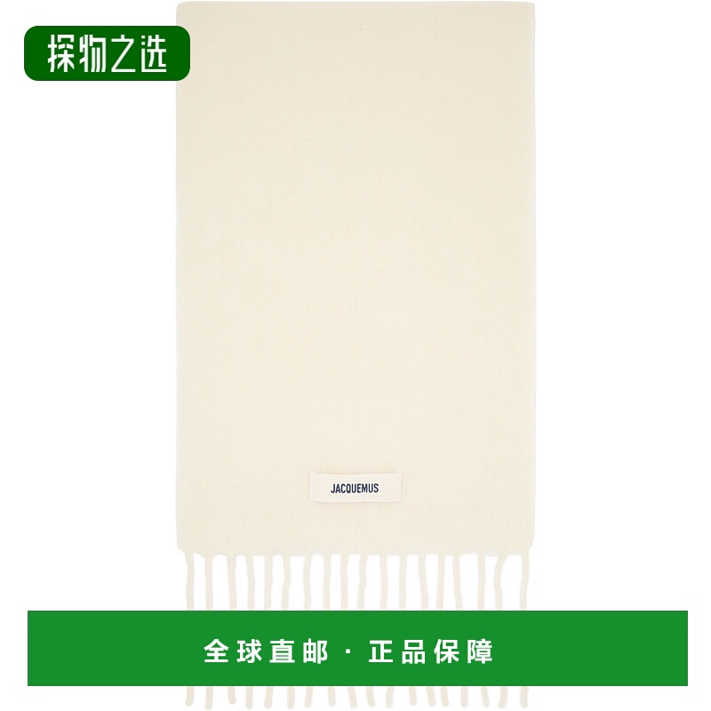 香港直邮Jacquemus 女士 灰白色 La Casa 系列 The Carro 围巾 24