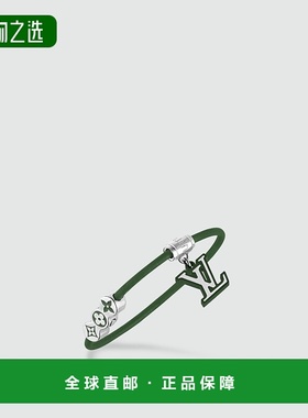 1h可退 欧洲直邮LV/路易威登 男士绿色金属/皮革手链新款