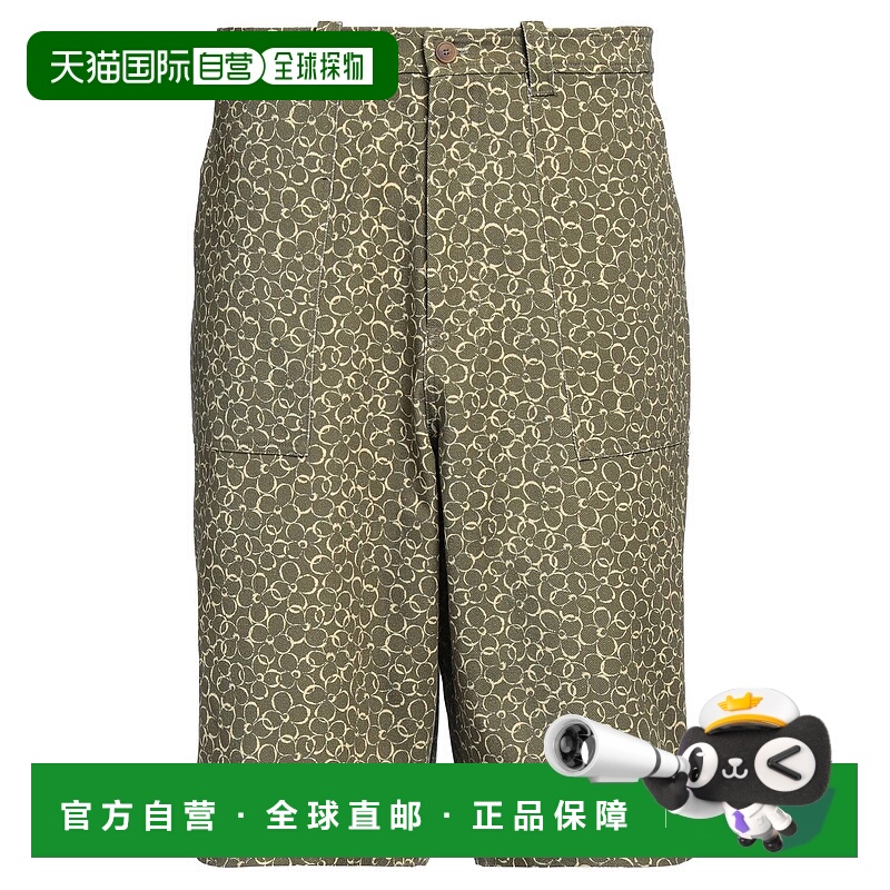 1h可退 香港直邮MAISON KITSUNE 男士 牛仔短裤 green绿色 舒适时