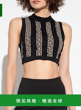 香港直邮Balmain 短款背心 AF1AB011KD64性感吊带