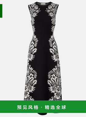 1h可退 香港直邮ULLA JOHNSON 女士 Liana 提花中长连衣裙