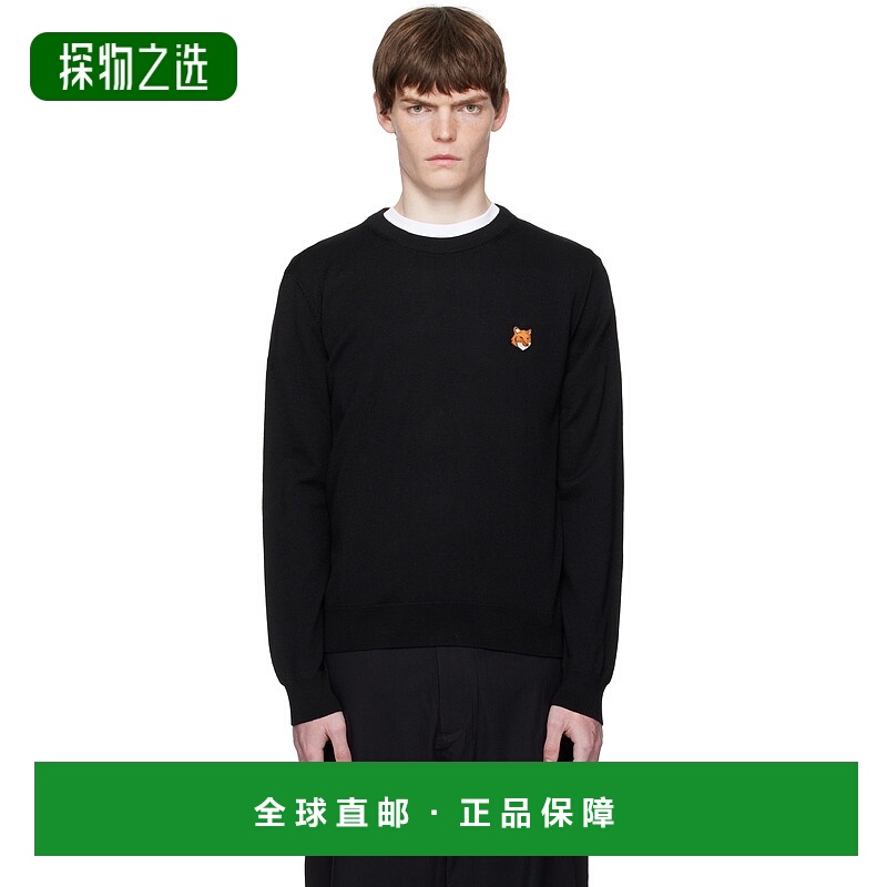 1h可退 香港直邮MAISON KITSUNE 男士 黑色 Bold Fox Head Patch