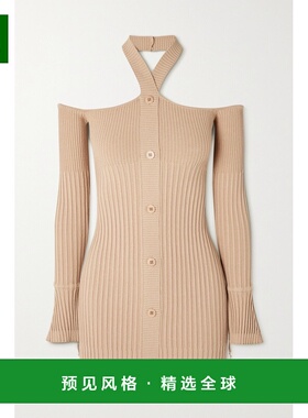 1h可退 香港直邮ANDREĀDAMO 女士 挖剪罗纹针织上衣 ADSS22BO0103