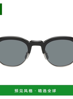 1h可退 香港直邮Thom Browne 汤姆·布朗 男士 黑色 Oval 太阳镜