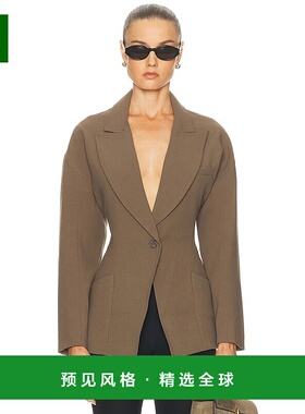 1h可退 香港直邮Staud 女士 Cole 西装外套 R25F7106TC brown棕色
