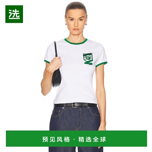 1h可退 香港直邮Coperni 女士 University 刺绣T恤 COPJS126F5020