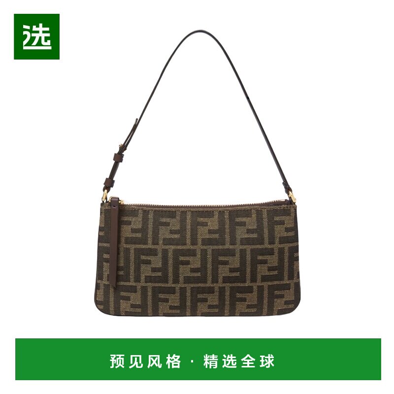 香港直邮Fendi Baguette 拉链手提包手拿包斜挎包 8M0536A98P