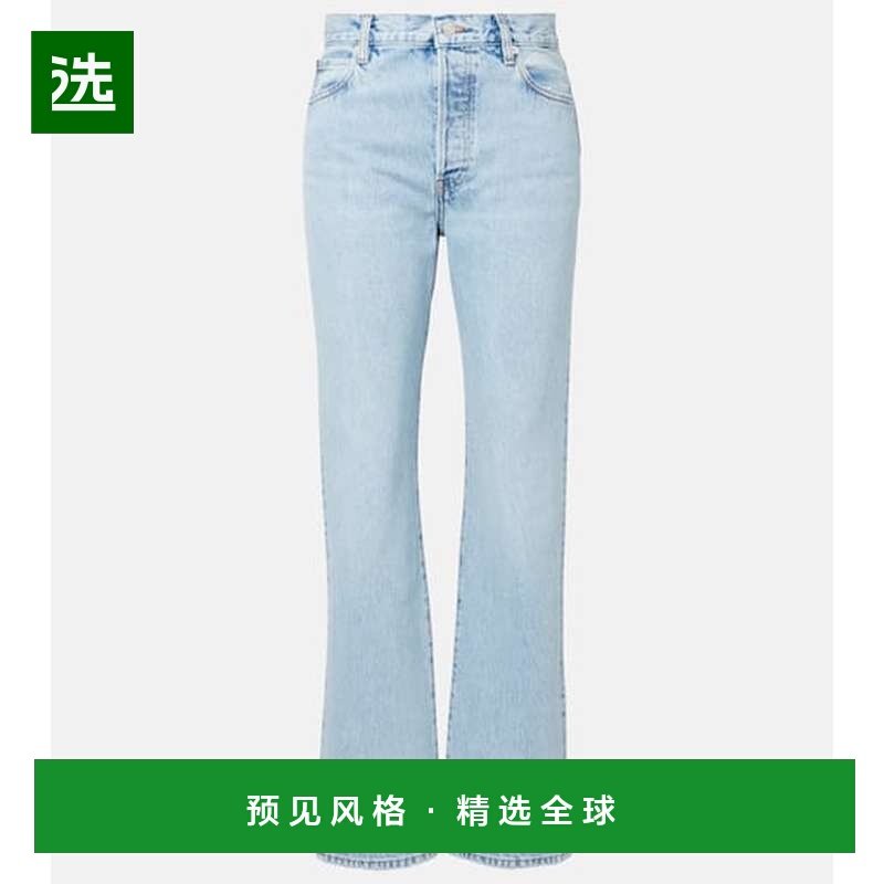 1h可退 香港直邮Frame Denim 女士 纤维高腰直筒牛仔裤 blue蓝色,女装/女士精品,牛仔裤,淘宝优惠券,粉丝福利购,淘宝优惠卷