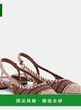 香港直邮Gabriela Hearst 女士 Perro 编织皮质露跟浅口鞋女鞋