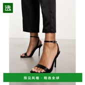 香港直邮ASOS 设计宽版 女士 barely 1h可退 Nali there 高跟凉