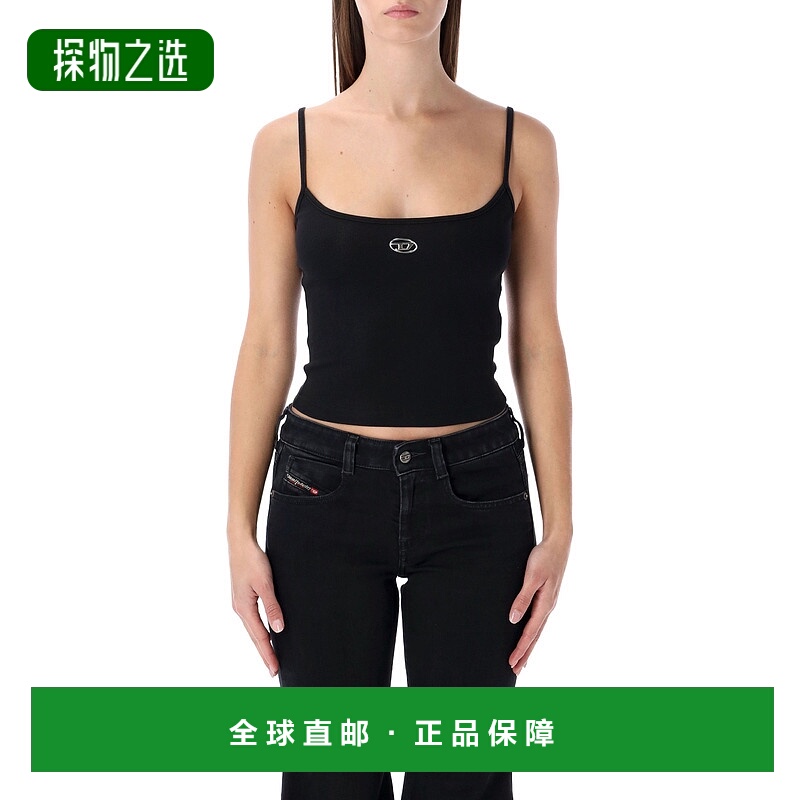 香港直邮Diesel 迪赛 女士 T-HUPY-OD 黑色棉质背心上衣 A199110J