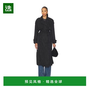 1h可退 香港直邮Allsaints 女士 Linnie 风衣 W031OC black黑色
