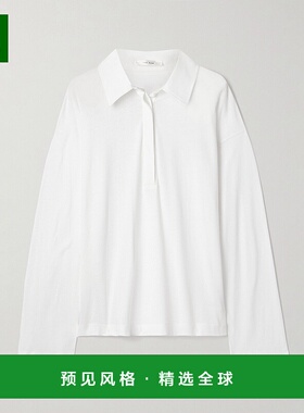 1h可退 香港直邮The Row 女士 Roddie 磨毛棉针织Polo衫 8752K421