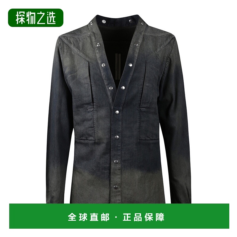 香港直邮Rick Owens Concordians Larry Fogpocke  牛仔衬衫 RU02