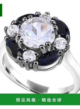 1h可退 【美国直邮】Macy's|纯银白色石英（1-7/8 克拉总重）、白