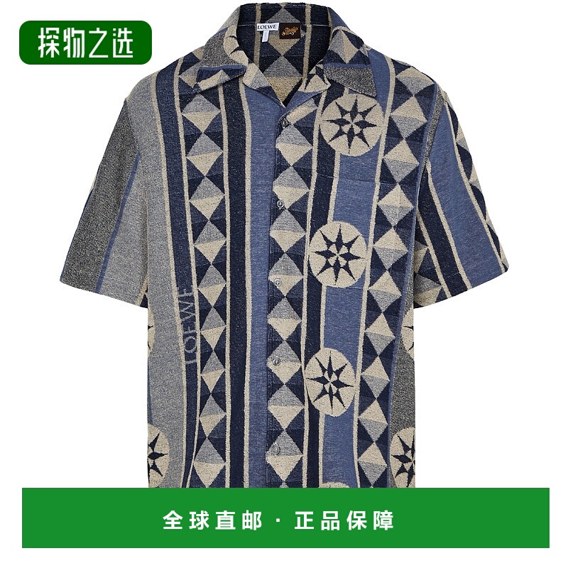 欧洲直邮LOEWE 罗意威 25秋冬  LOEW2MX4BLU 男士 短袖衬衫