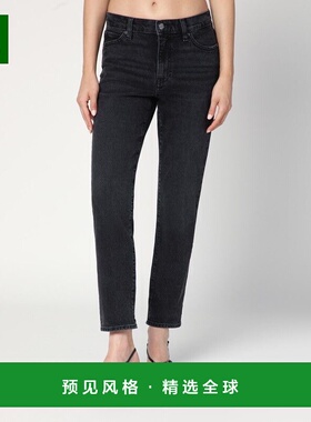 1h可退 香港直邮Frame Denim 女士 BORROWED 牛仔裤(黑色) 100489