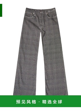 香港直邮R13 女士牛仔裤 R13W7020D139A AW2023 黑色 格纹牛仔裤