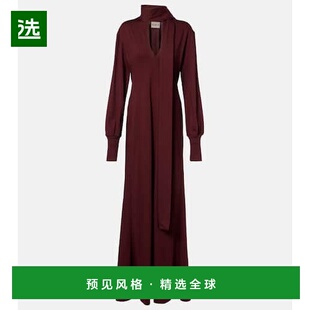 1h可退 香港直邮Plan C 女士 围巾领棉质长款连衣裙 red红色 舒适