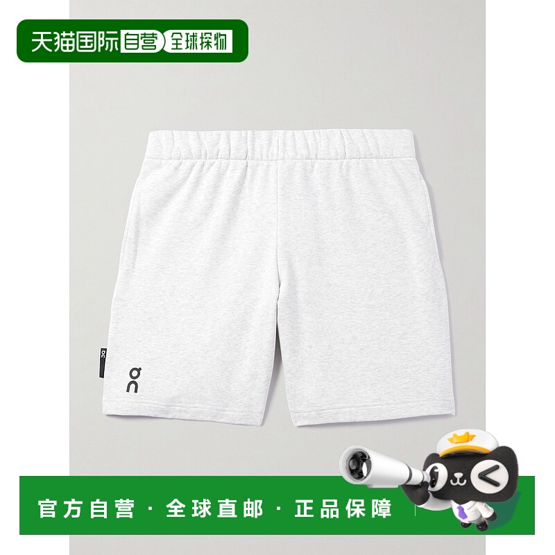 1h可退 香港直邮On 男士 Club 直筒徽标印花棉混纺针织短裤 1MF10