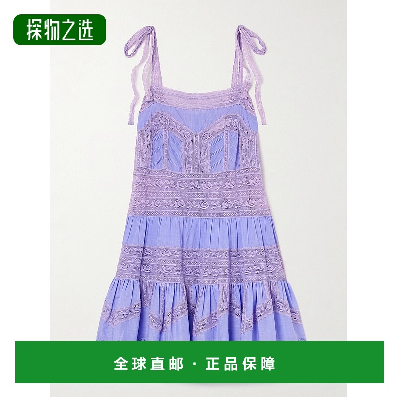 香港直邮ZIMMERMANN 女士 Coco 蕾丝边棉纱连衣裙 4576DSS254JACB