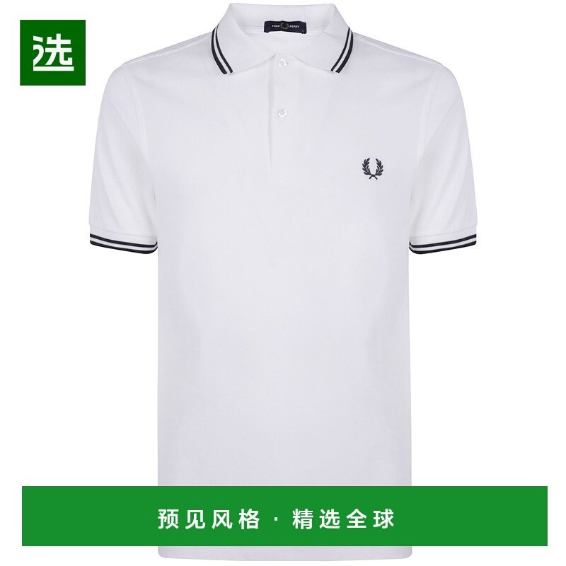 香港直邮FRED PERRY 男士POLO衫 FPM3600P55200 AW2025 白色,男装,Polo衫,淘宝优惠券,粉丝福利购,淘宝优惠卷