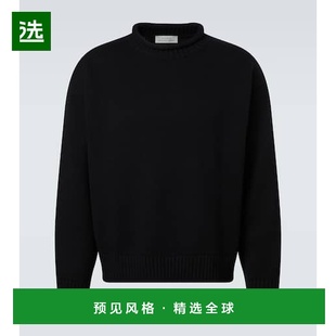 1h可退 香港直邮Studio Nicholson 男士 羊毛棉质毛衣 black黑色