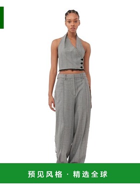 香港直邮Ganni 人字纹西装马甲 F8212休闲时尚百搭舒适流行穿搭