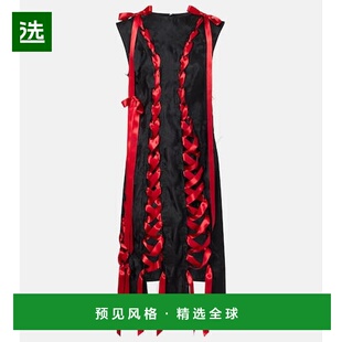 1h可退 香港直邮Simone Rocha 蒙娜·罗莎 女士 绸缎边锦缎中长连