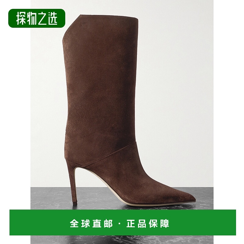 1h可退 香港直邮Jimmy Choo 周仰杰 女士 Beren 85 绒面革靴子 BE