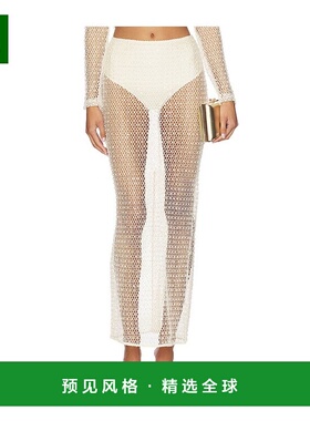 1h可退 香港直邮PATBO 女士 Bloom 钩花半身裙 SAL32822 beige米