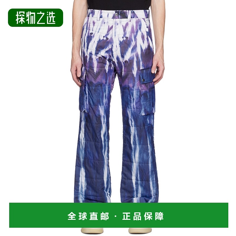 1h可退 AMIRI 男士 紫色扎染工装裤 PS23MAW017 purple紫休闲裤