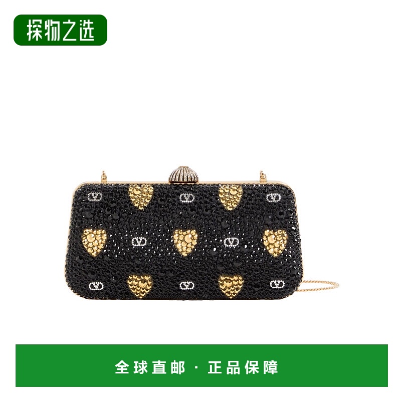 香港直邮Valentino 水钻 COUR DE CŒUR 图案单肩包 WB0S02WEY