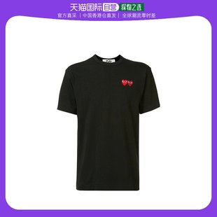 Play 香港直邮Comme Garcons P1T2260 Des 黑色爱心T恤