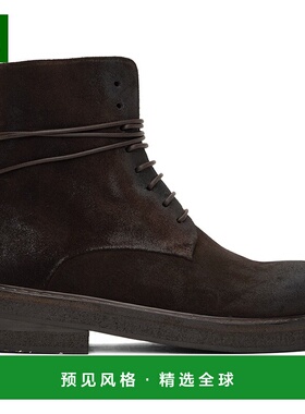 1h可退 香港直邮marsell 男士 棕色 Carrucola Lace Up 踝靴 MM29