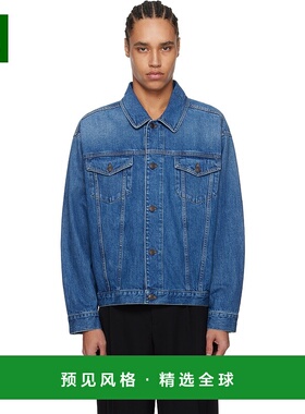 香港直邮The Row 男士 蓝色 Seb 906W3809 工装牛仔夹克