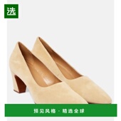 香港直邮The Row 1h可退 女士 Marta 绒面革浅口鞋 yellow黄色