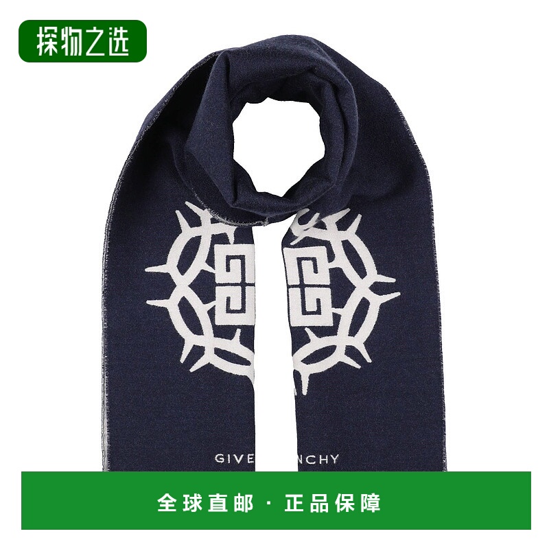 香港直邮Givenchy 纪梵希 男士 Foulards 围巾 blue蓝色 舒适时尚