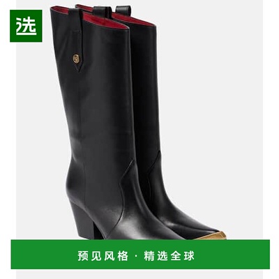 香港直邮Etro 艾特罗 女士 皮质牛仔靴子 black黑色 舒适时尚女靴