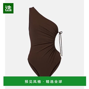 香港直邮Saint 单肩泳衣 Laurent 女士 brown棕色 圣罗兰 1h可退
