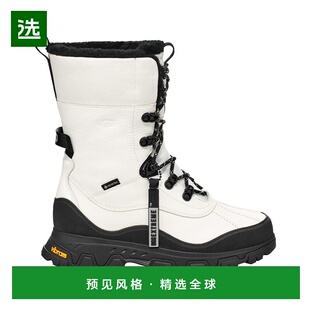 欧洲直邮UGG24新款 女士白色皮革鞋面可折叠鞋帮反光鞋带防水
