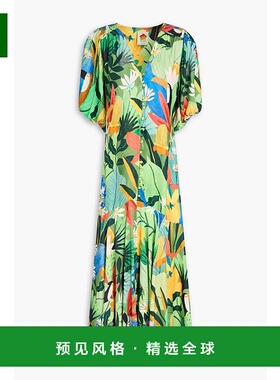1h可退 香港直邮FARM RIO 女士 印花缎面中长连衣裙 298368VINTAG