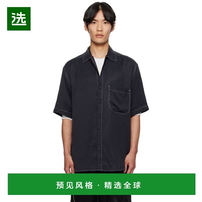 1h可退 香港直邮Song For The Mute 男士 黑色 S/S Oversized 衬