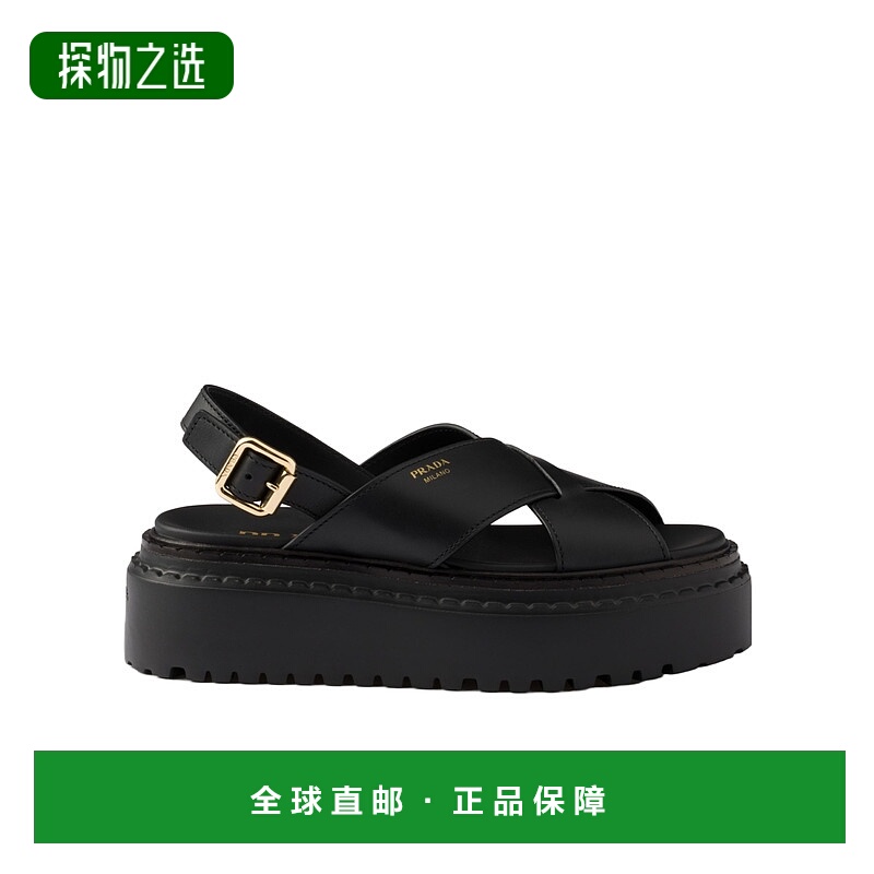 香港直邮Prada 露趾平底凉鞋 1X925N7V6F055平底鞋普拉达